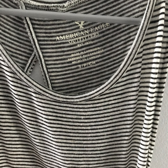 Striped AE black/light grey muscle tank top - Picture 3 of 3